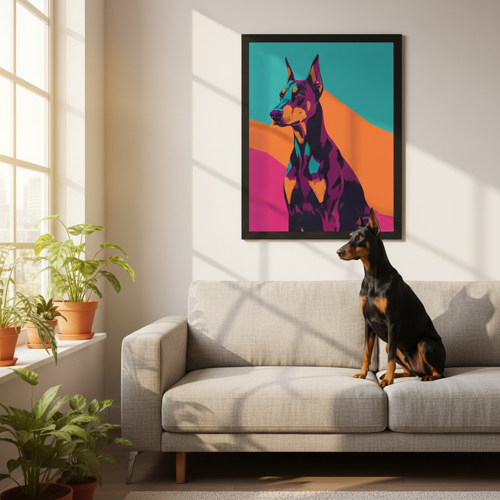 Retrato de mascota personalizado - Lienzo retro de perro o gato