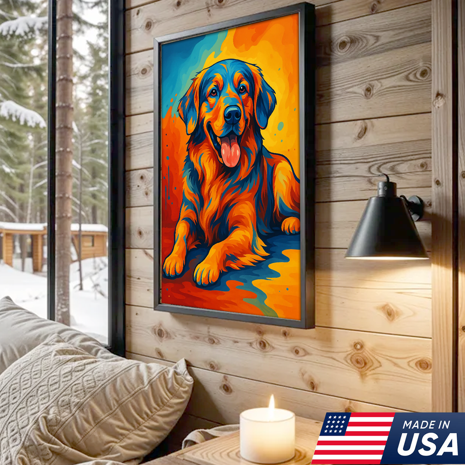 Retrato de Mascota Personalizado - Retrato Pop Art de Perro Gato Colorido Personalizado