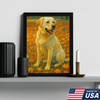 Custom Pet Portrait - Personalized Autumn Dog Cat Portrait Canvas