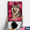 Custom Pet Portrait - Personalized Flower Dog Cat Portrait Canvas