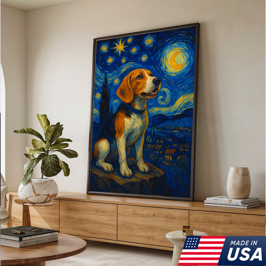 Retrato de mascota personalizado - Lienzo de retrato de perro gato personalizado estilo VG
