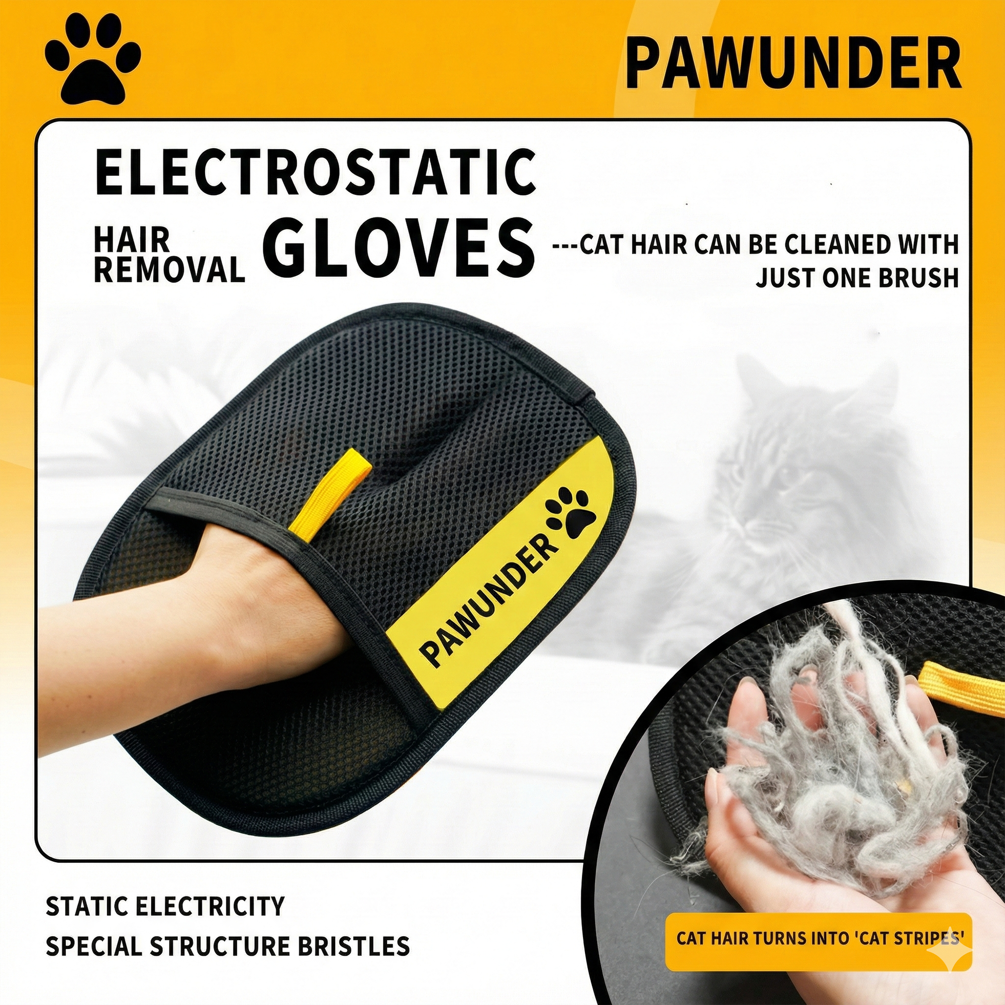 Guantes Quita Pelo de Mascotas Easy-Clean - Atrapa Pelos Reutilizables y Manoplas Deslanadoras