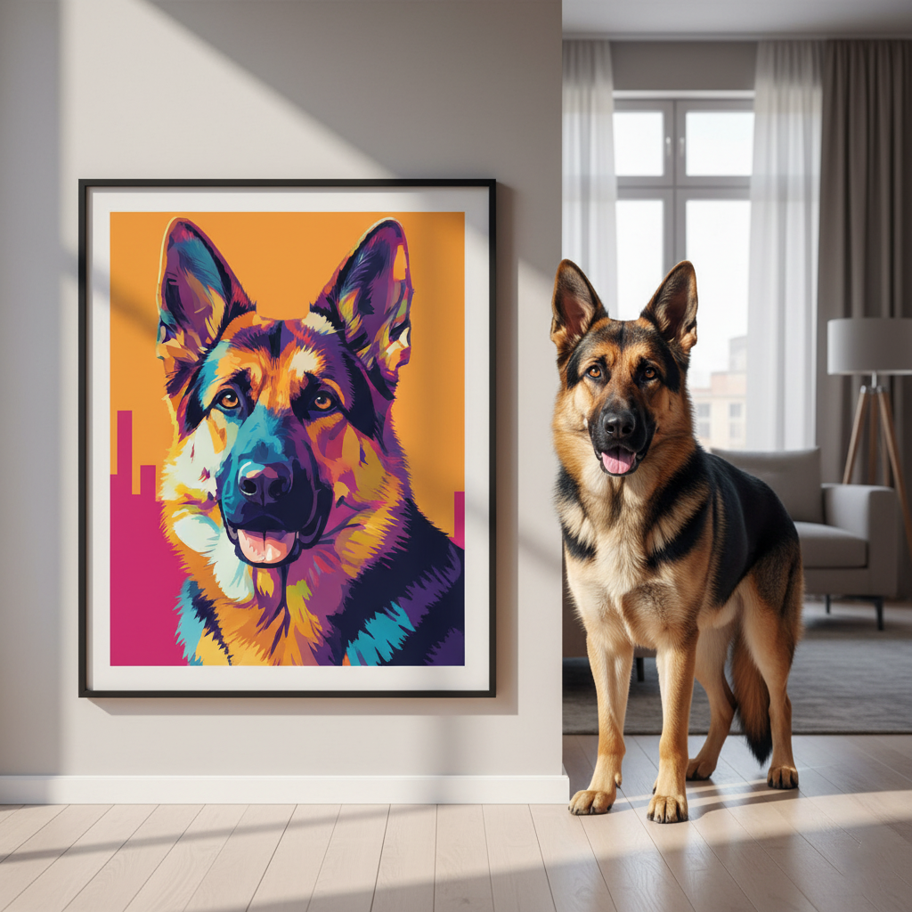 Retrato de Mascota Personalizado - Estilo libre Retrato personalizado de perro y gato en lienzo