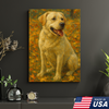 Custom Pet Portrait - Personalized Autumn Dog Cat Portrait Canvas