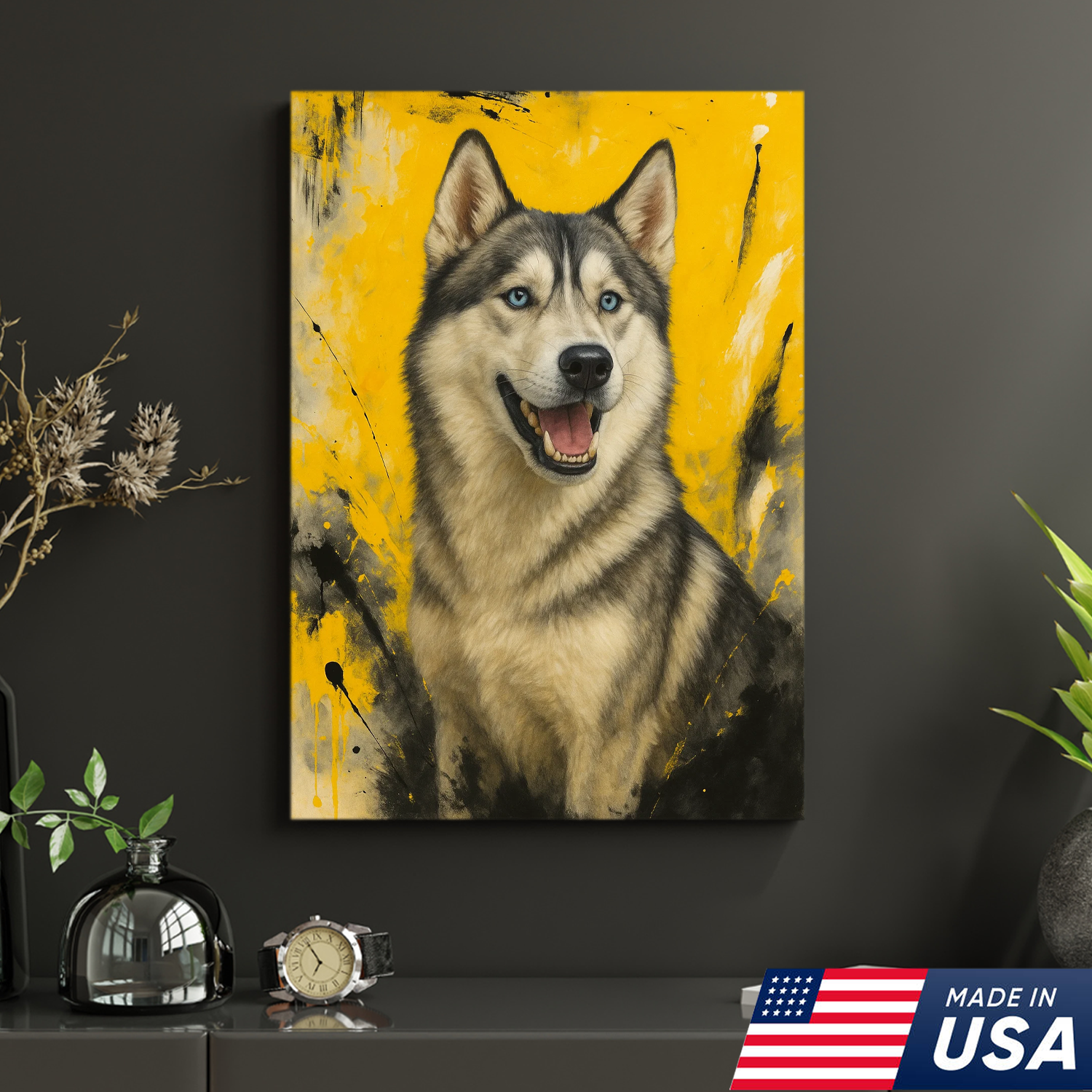 Retrato personalizado de mascota - Lienzo de retrato de perro o gato personalizado
