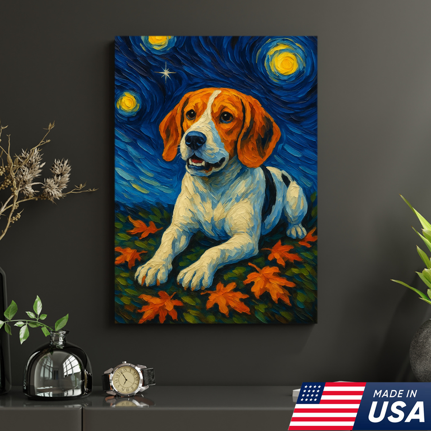 Retrato de mascota personalizado - Lienzo de retrato de perro gato personalizado estilo VG