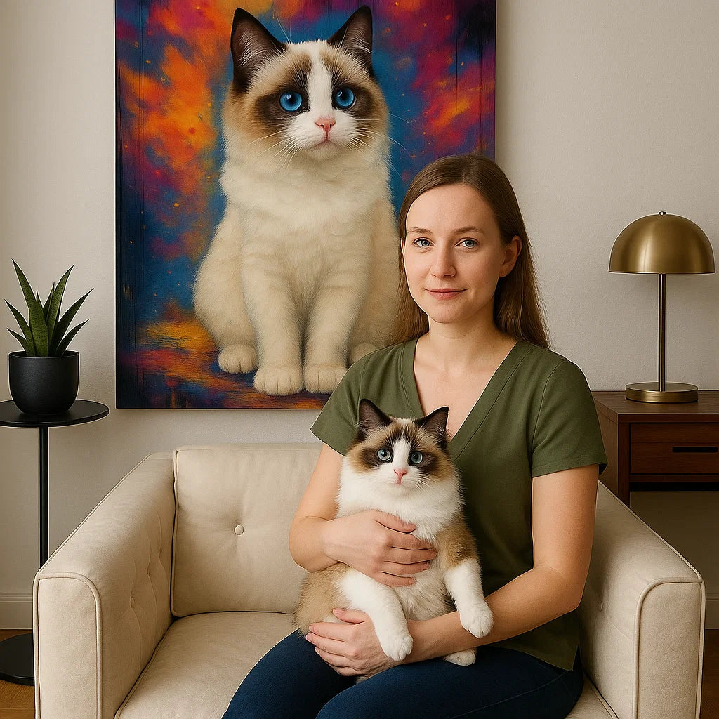 Retrato de Mascota Personalizado – Pintura de Salpicaduras Alegre
