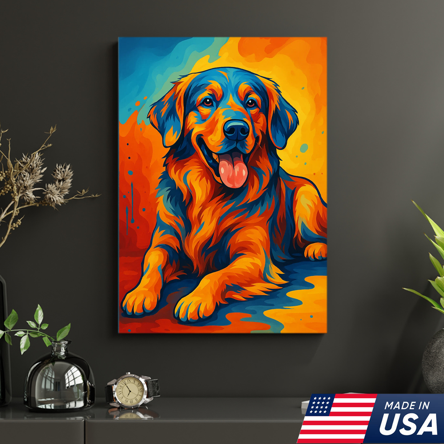 Retrato de Mascota Personalizado - Retrato Pop Art de Perro Gato Colorido Personalizado