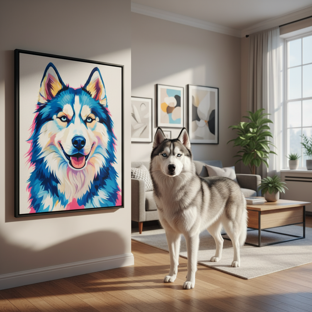 Retrato de Mascota Personalizado - Estilo libre Retrato personalizado de perro y gato en lienzo
