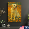 Custom Pet Portrait - Personalized Autumn Dog Cat Portrait Canvas