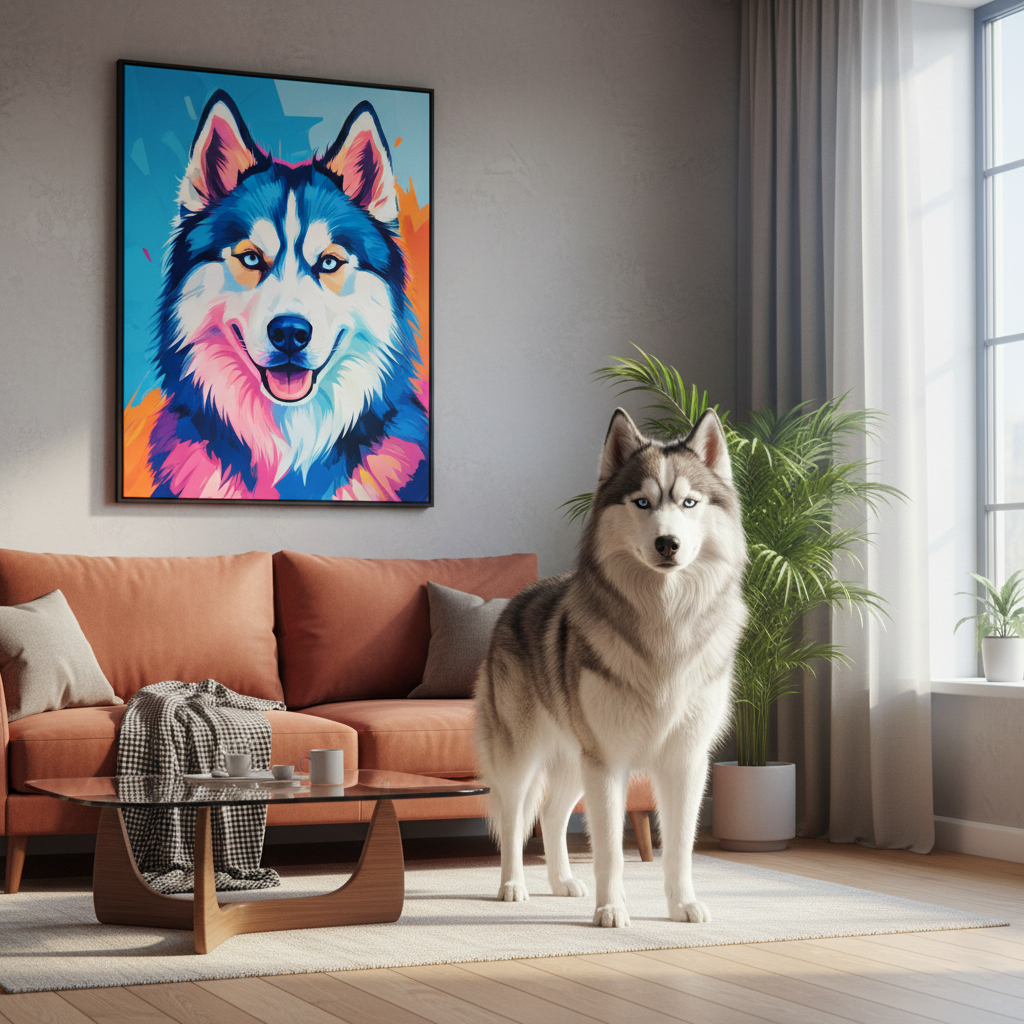 Retrato de Mascota Personalizado - Estilo libre Retrato personalizado de perro y gato en lienzo