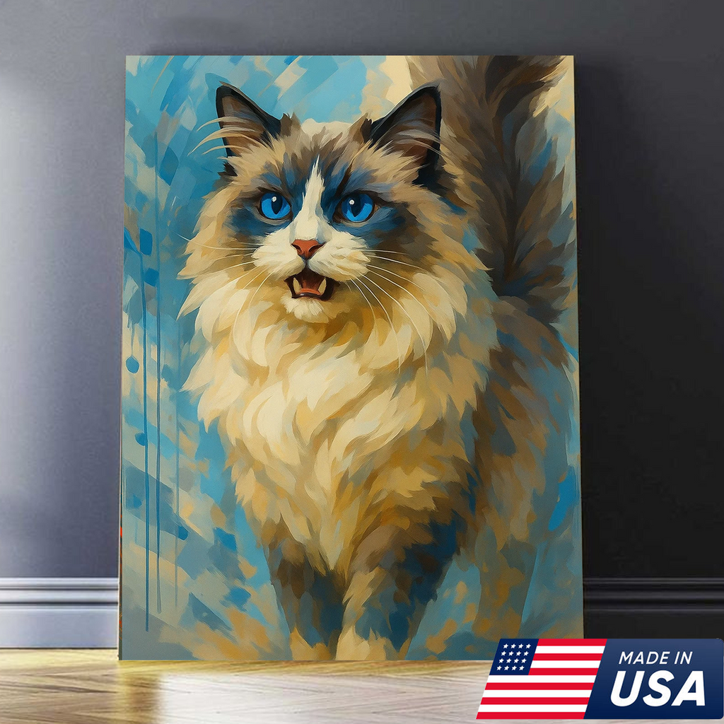 Retrato de Mascota Personalizado - Lienzo Estilo Pintura Acuarela de Perro o Gato