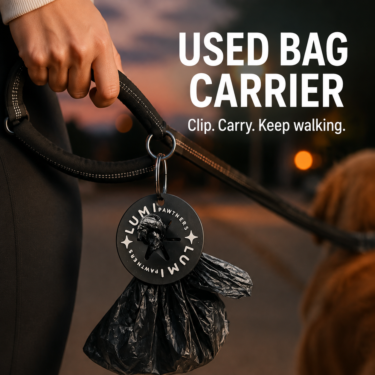 Dog Night Walking Kit – Light-Up Harness, Leash & Cleanup Accessories