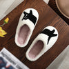 Funny Black Cat Cozy Wool Cotton Slippers