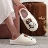 Cute Border Collie Fluffy Cozy Home Slipper