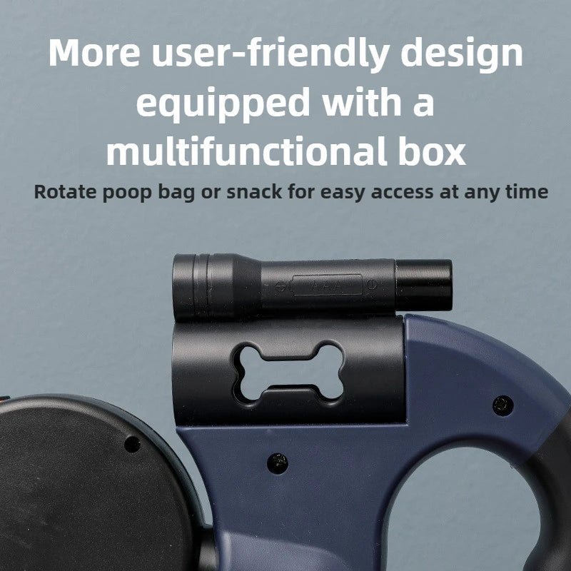 Retractable Double Dog Leash With LED Lights