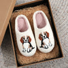 Cute Border Collie Fluffy Cozy Home Slipper