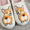 Corgi Embroidered Non-Slip Indoor Slippers