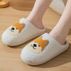 Cartoon Corgi Fluffy Home Slippers