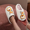 Corgi Embroidered Non-Slip Indoor Slippers