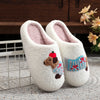 Funny Embroider Dachshund Slipper Non-Slip Indoor Slippers