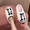 Cute Border Collie Fluffy Cozy Home Slipper