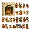 2d Pug Advent Calendar, Ornament Advent Calendar, 2025 Advent Calendar, Christmas Countdown Calendar