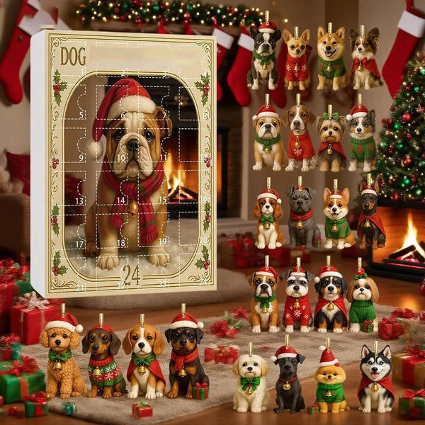 2d Dog Advent Calendar, Ornament Advent Calendar, 2025 Advent Calendar, Christmas Countdown Calendar