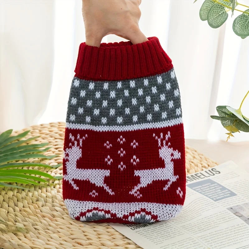 Suéter de lana tejido de Navidad para perro y gato