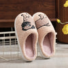 Embroidered Pug Comfortable Non-Slip Indoor Slippers