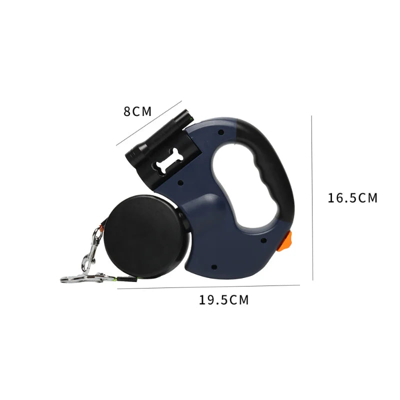 Retractable Double Dog Leash With LED Lights