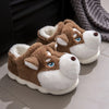 Indoor Cotton Slippers Cute Cartoon Dog Anti-slip Indoor Slipper