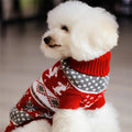 Suéter de lana tejido de Navidad para perro y gato