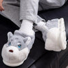 Indoor Cotton Slippers Cute Cartoon Dog Anti-slip Indoor Slipper