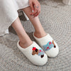 Funny Embroider Dachshund Slipper Non-Slip Indoor Slippers