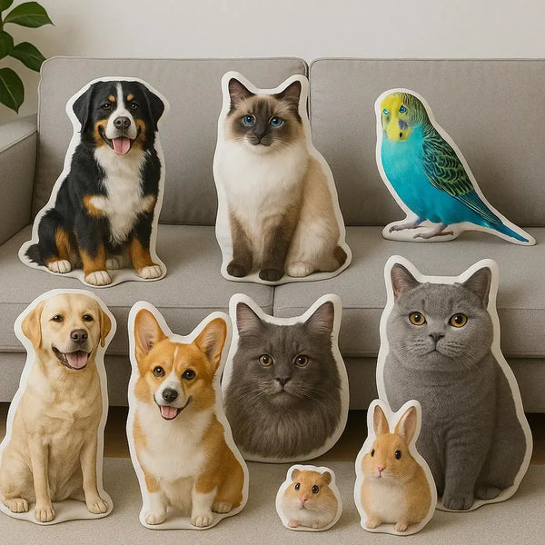 Personalized Pet Pillow - Custom Dog, Cat Photo Shaped Pillow
