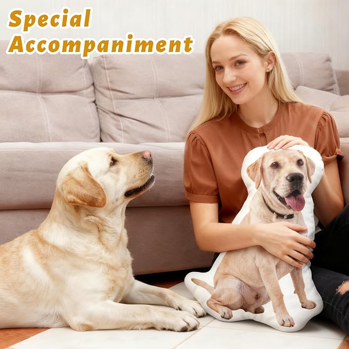 Personalized Pet Pillow - Custom Dog, Cat Photo Shaped Pillow