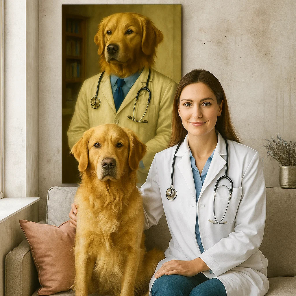 Lienzo personalizado para mascotas - Lienzo de perro gato médico personalizado