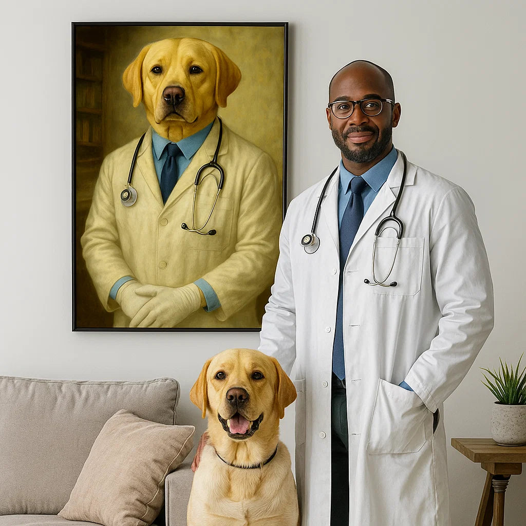 Lienzo personalizado para mascotas - Lienzo de perro gato médico personalizado