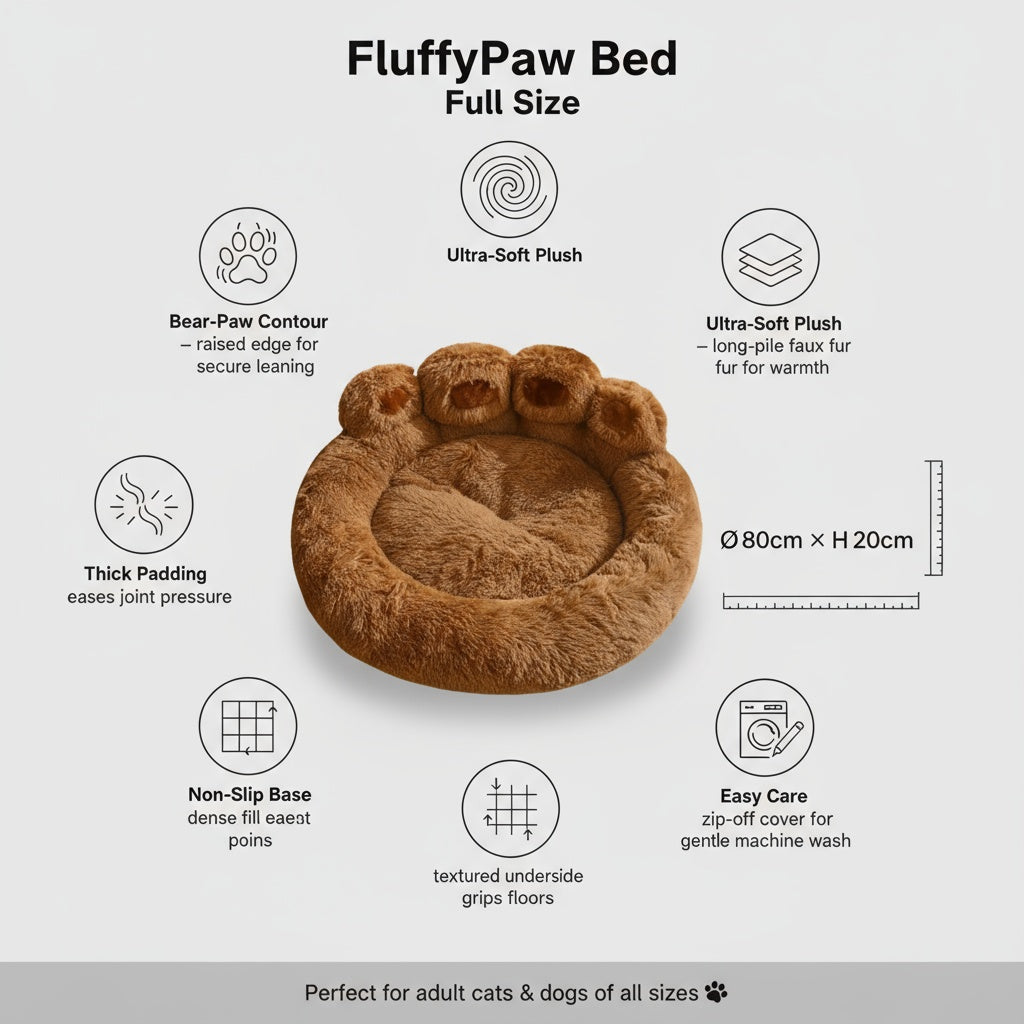Cama FluffyPaw tamaño matrimonial