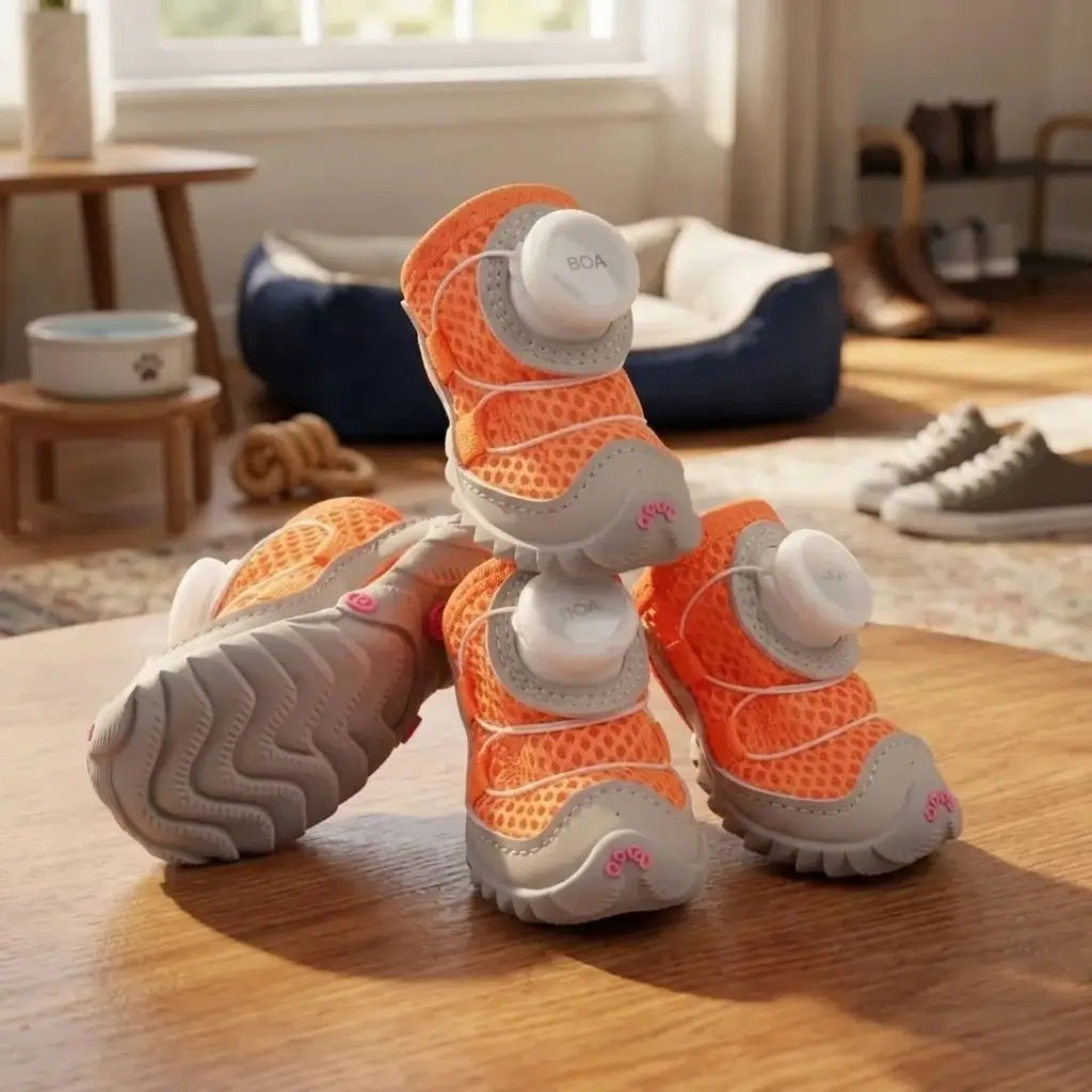 Dog Boots Waterproof Non-Slip All-Weather Protective Dog Shoes (4PCS/Set)