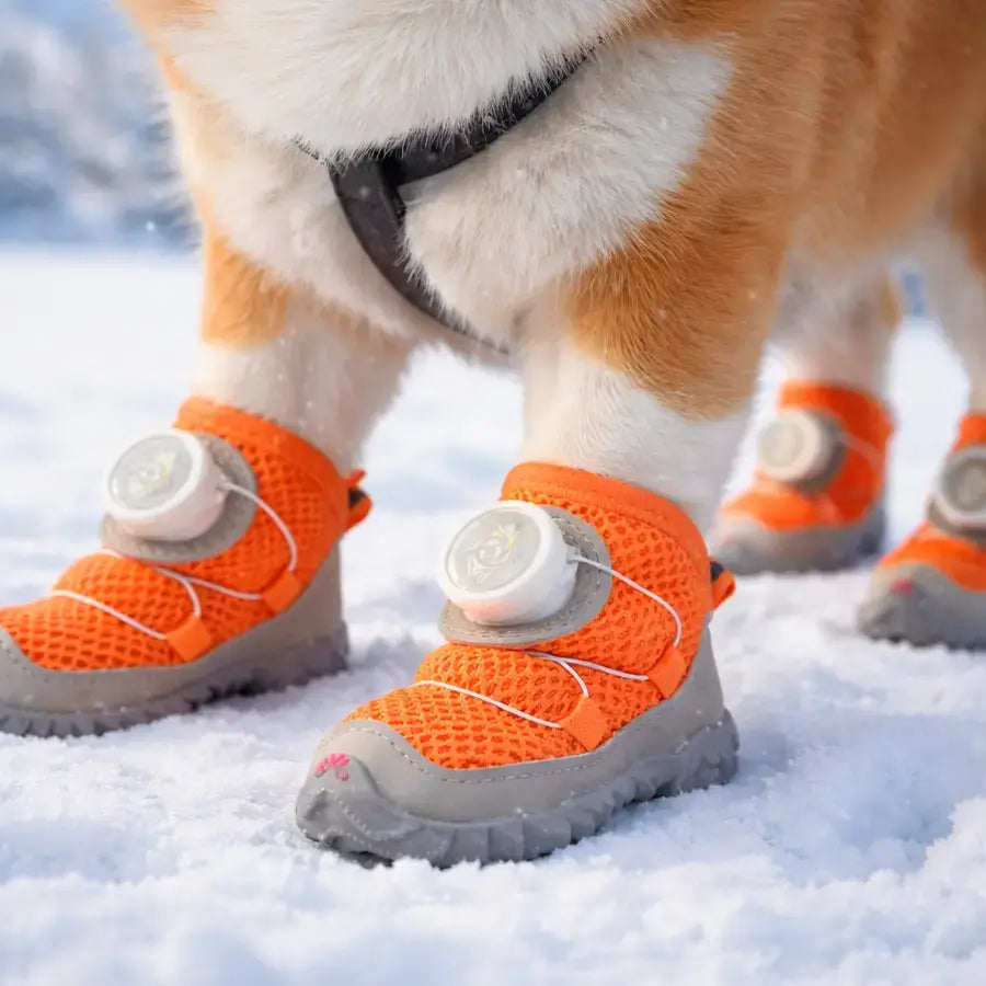 Dog Boots Waterproof Non-Slip All-Weather Protective Dog Shoes (4PCS/Set)