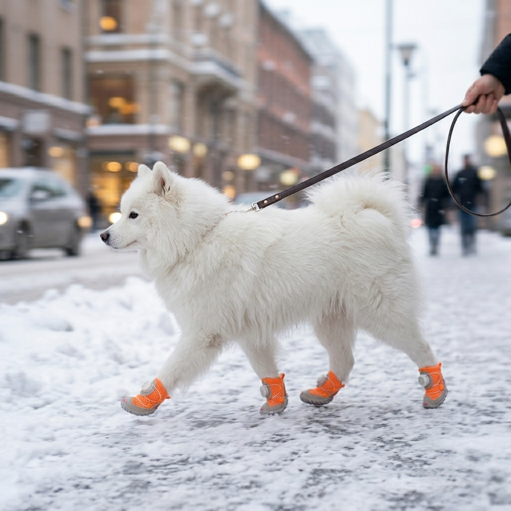 Set 4 pcs Dog Boots 🐶 All-Weather Protective Dog Shoes