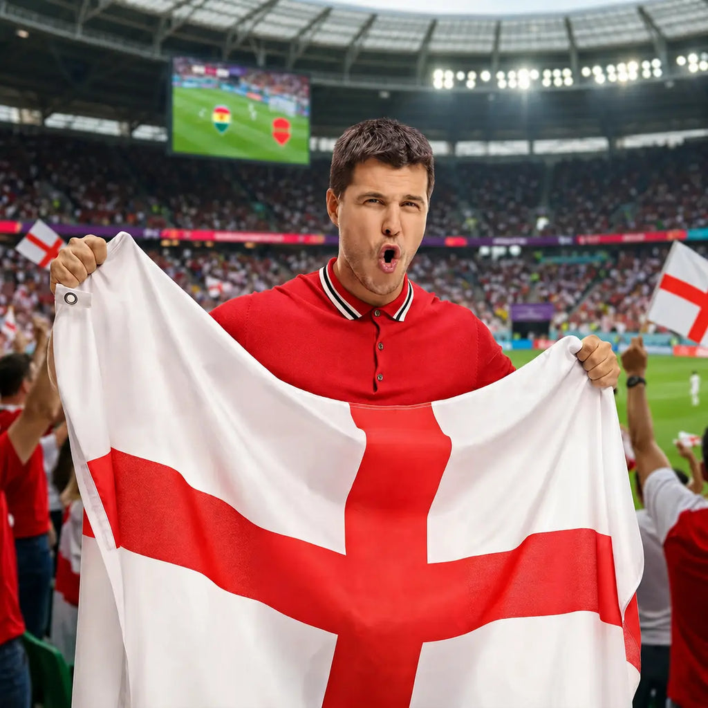 Gorro bucket hat de la selección de fútbol de Inglaterra y set de banderas