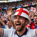 Gorro bucket hat de la selección de fútbol de Inglaterra y set de banderas