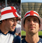 Gorro bucket hat de la selección de fútbol de Inglaterra y set de banderas