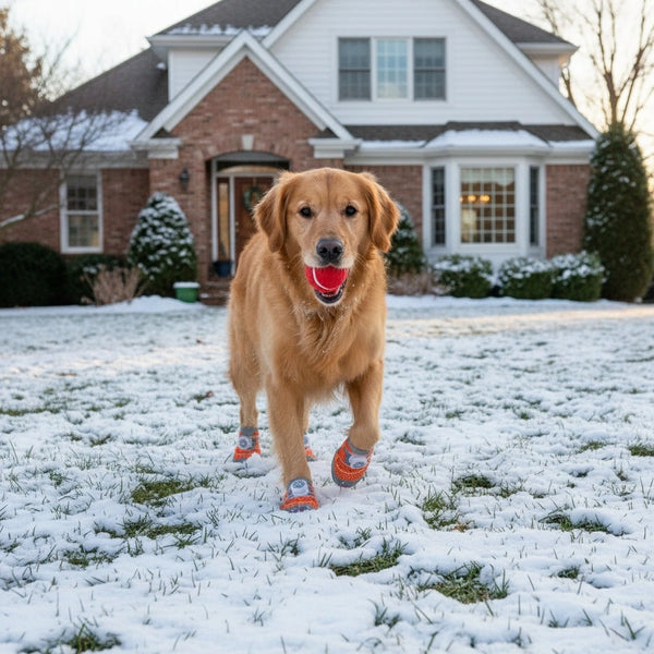 Set 4 pcs 🐶 All-Weather Protective Dog Shoes – Waterproof, Non-Slip & Breathable Paw Protection for Every Season 🌦️