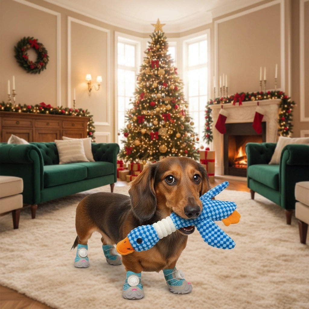 Set 4 pcs Dog Boots 🐶 All-Weather Protective Dog Shoes