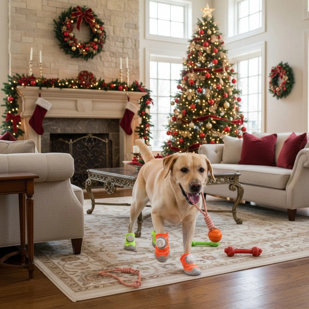 Set 4 pcs Dog Boots 🐶 All-Weather Protective Dog Shoes