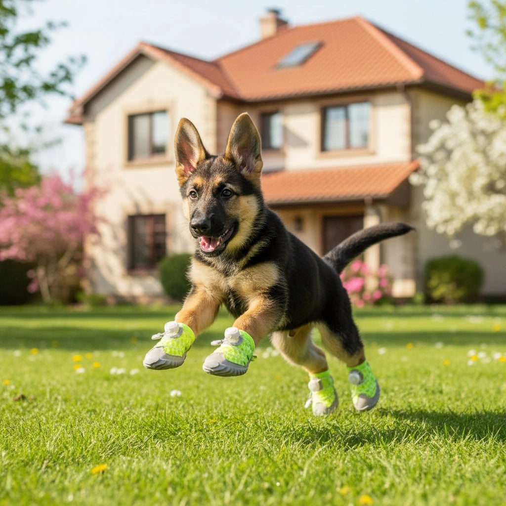 Set 4 pcs Dog Boots 🐶 All-Weather Protective Dog Shoes